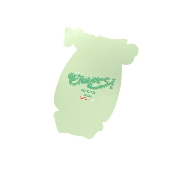 NIB Pop Mart The Monsters Cheers Labubu Green “Relax” Double Walled Glass Cup - Picture 11 of 16